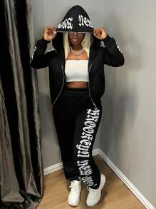 BamGleam 纯色字母印花修身休闲运动裤