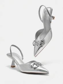 CUCCOO BIZCHIC Ladies' High Heel Pumps - Silver - View 9