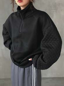 FRIFUL Damen Lässige Kontrast Farbige Locker Sitzende Jacke Damen Mäntel