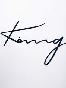 Manfinity Homme Áo sơ mi nam dài tay họa tiết sọc và chữ thời trang đô thị nhiều màu sắc xuân hè, dành cho chồng, cho mùa thu - Nhiều màu - Xem 6