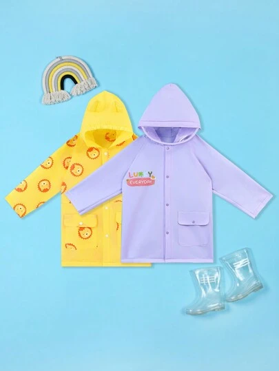 Söt tryck för flickor Utomhusvandring Reseskola Vattentät regnkappa