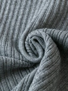 Chiquease Grey Maxi Fish Tail Skirt Knit Sweater Skirt For Women
