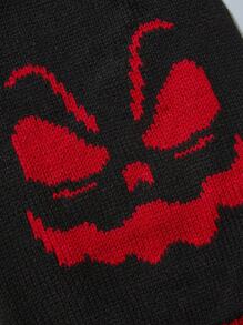 PETSIN 1pc Halloween Funny Expression Bicolor Warm And Comfortable Dog Sweater - Multicolor - View 5