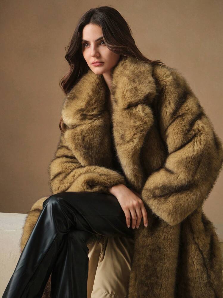 SHEIN ファーコート レディース ファーコート | ファッション レディース ファー