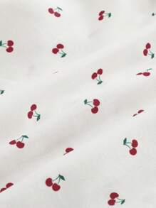 Cozy Pixies 2 pièces/Set Top et pantalon à imprimé cerise pour bébé fille, ensemble pyjama pour la maison - Rouge et Blanc - Voir 7