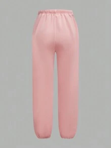 SHEIN 少女四件套校园运动裤套装，休闲街头风学院风百搭多色套装，包含运动裤，2024秋冬季款 - 彩色 - 查看 7