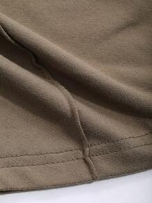 DAZY 2件套女士纯色运动服套装，秋季女装运动套装连帽家居服套装 - 卡其色 - 查看 9