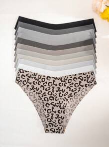 11pcs/Pack Women's Simple Casual Briefs - Multicolor - View 5