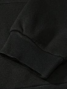 RueChic Ensemble sweat-shirt à capuche et pantalon de survêtement imprimé logo, décontracté pour hommes