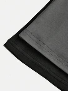 SHEIN Girlism 2 件装 Tween 女童针织露背 U 领圆领休闲短袖 T 恤套装