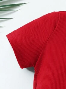 Sparklyn Bộ đồ liền thân dệt kim màu trơn cho bé gái tuổi mới lớn, Xuân/Hè - Nhiều màu - Xem 4