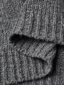 Calvaya Cộng với kích thước sọc tương phản thiết kế màu sắc áo khoác cardigan dáng rộng thông thường - Nhiều màu - Xem 7