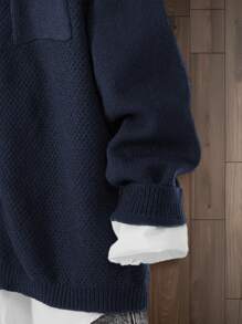 Linhara Cardigan décontracté à manches longues unicolore pour grandes tailles, automne/hiver