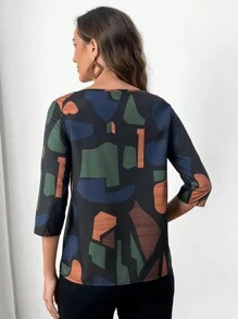 EMERY ROSE Fall Women Clothes Women Leopard Print Long Sleeve Shirt - Multicolor - View 5