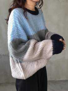 FRIFUL Women's Loose Gradient Thicken Fleece Sweater Fall,Winter - Multicolor - View 5