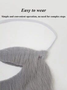 Suministros para fiesta de Halloween, barba y bigote falsos divertidos para hombres, estilo de bigote y vello de mentón