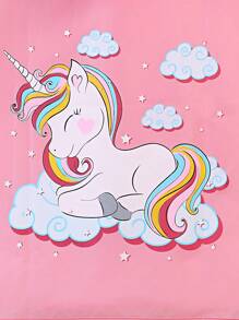 儿童可爱冰淇淋印花户外徒步雨衣，防水 - 白色 - 查看 4