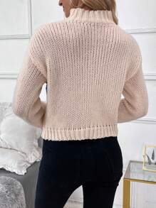 SHEIN LUNE 女士多色菱形图案针织套头衫，秋冬款 - 彩色 - 查看 2