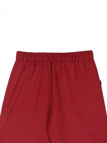 Manfinity Mode Pantalones de traje rectos informales de unicolor para hombres