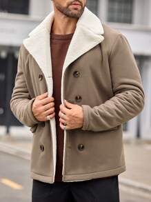 Manfinity VCAY Herren Slim Fit Lässig umkehrbarer thermisch gefütterter Jacke für Herbst und Winter - Braun - Übersicht 5