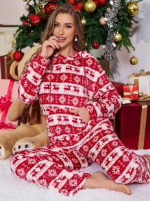 Bộ đồ ngủ nữ họa tiết nai sừng tấm nhồi bông Giáng sinh - Nhiều màu - Xem 4