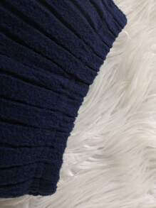 男婴 2 件套休闲基本款字母贴花拼色羊毛圆领运动衫和运动裤套装，适合秋冬季、户外、多用途、舒适保暖 - 彩色 - 查看 7