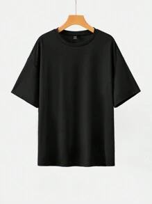 Chiquease 字母印花圆领短袖休闲T恤 - 黑色 - 查看 2