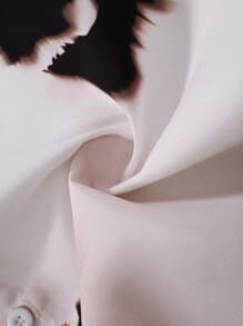 Manfinity Roghcode 男式拼色印花短袖衬衫 - 白色 - 查看 5