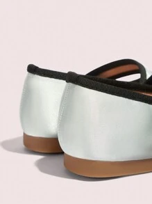 CUCCOO DOLLMOD Kvinnor Rund Toe Rhinestone Basic Flats Fall - Babyblå - Visa 8