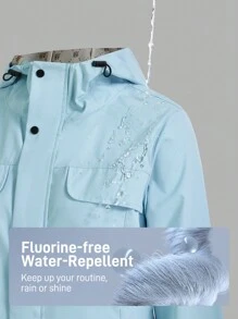 In My Nature In My Nature Outdoor Wear Waterproof Jacket For Women, Suitable For Camping, Hiking, Urban Commute - PFOA Free Blue