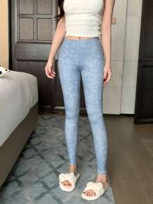 DAZY Gradient Color Fitted Thermal Lined Pajama Bottoms,Thermal Lined Fall,Winter