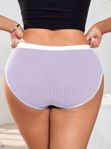 SHEIN 加大码弹性腰部透气运动三角裤