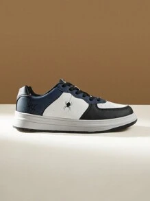 CUCCOO EASI Giày trượt ván thể thao thời trang phong cách Halloween Spider mới nhất của Color Block - Màu xanh lam - Xem 7