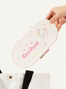 Cozy Pixies Perlengkapan Menyusui Botol Bayi, Set Sikat Botol Portabel Unicorn Pink - Berwarna merah muda - View 4