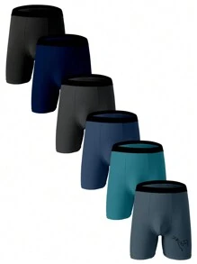 6 条装男士透气平角内裤，多种款式