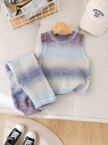 Conjunto de blusa casual solta listrada de malha para meninas com calças casuais soltas e suéter, adequado para outono/inverno, ótimo para uso casual e diário e uso escolar diário no outono e inverno, para o Natal, roupas de inverno para meninas, roupas de Natal, roupas de festa, uso diário na escola, roupas de aniversário, roupas de princesa, mãe e filha e irmãs combinando