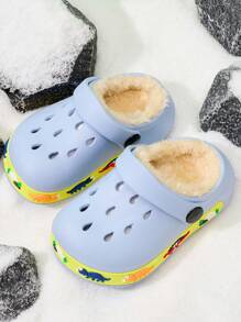 Infant/Toddler Boys' Cozy Thermal Lined Casual Lightweight Cute Hole Shoes For Winter - Blue - View 4