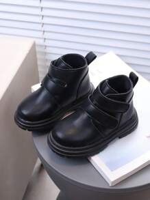 1 đôi bốt cổ ngắn cho bé đi ngoài trời, mùa thu/đông - màu đen - Xem 1