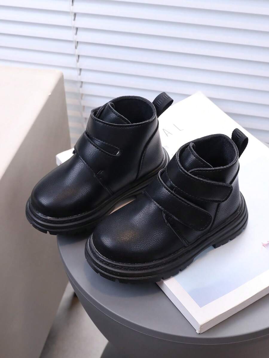 1 đôi bốt cổ ngắn cho bé đi ngoài trời, mùa thu/đông - màu đen - Xem 1