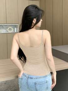 DAZY Enganliegendes Tanktop mit gepolsterten Trägern, Basisschicht für das ganze Jahr