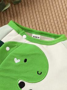 Pelele con estampado de dinosaurio y manga raglán para bebé niño - Multicolor - Ver 7