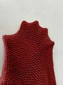 EMERY ROSE Plus Size Casual Solid Dropped Shoulder Fall Sweater For Autumn, Winter