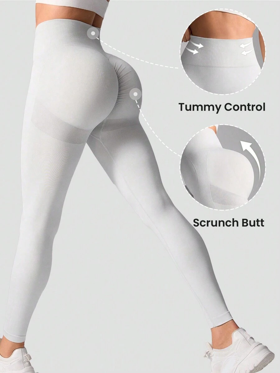 Easithlete 高腰實心運動緊身褲，適用於瑜伽運動
