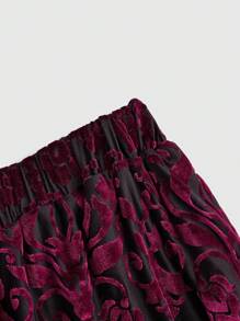 ROMWE Hippie Women's Full Floral Embroidered Skirt, Casual Holiday