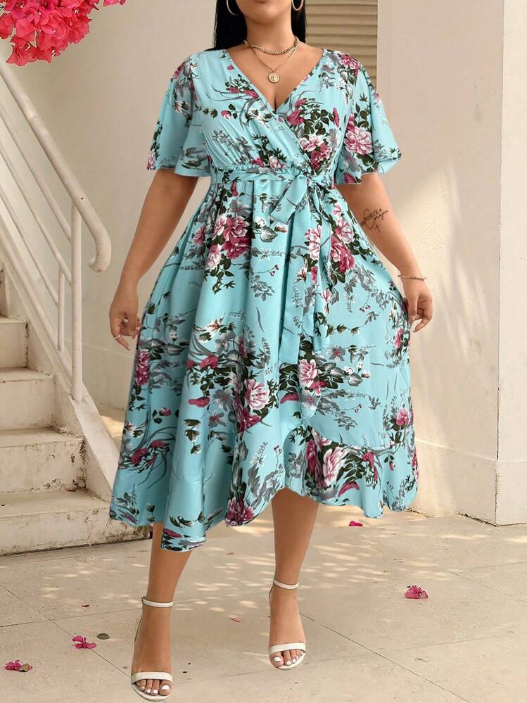 mermaid prom dresses orange Cinderella Couture 8182J Sequin Long Formal Prom Printed Mermaid Dress