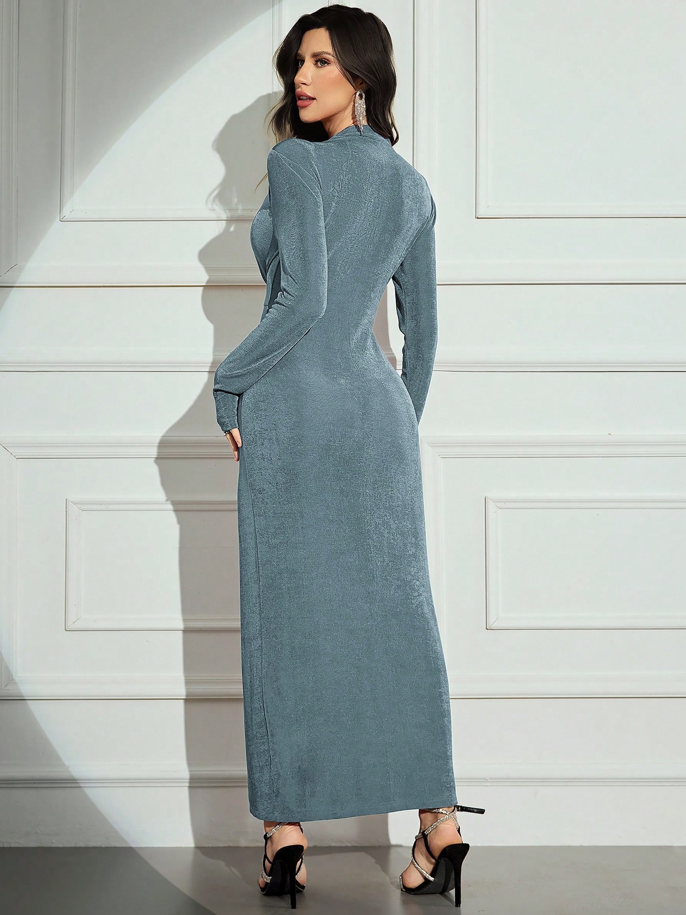 Modelyn فستان طويل أنيق بتصميم ماكسي للسهرات، طويل...