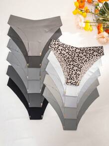 11pcs/Pack Women's Simple Casual Briefs - Multicolor - View 3