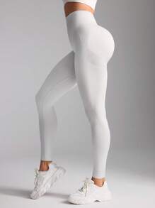 Easithlete 高腰實心運動緊身褲，適用於瑜伽運動