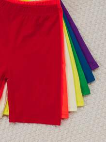 SHEIN 7 chiếc/gói quần legging dài vừa phải cho bé gái, mùa hè - Nhiều màu - Xem 3