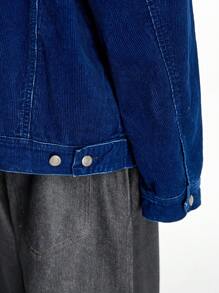 NEON BLANC Men's Corduroy Denim Jacket Without Stretch